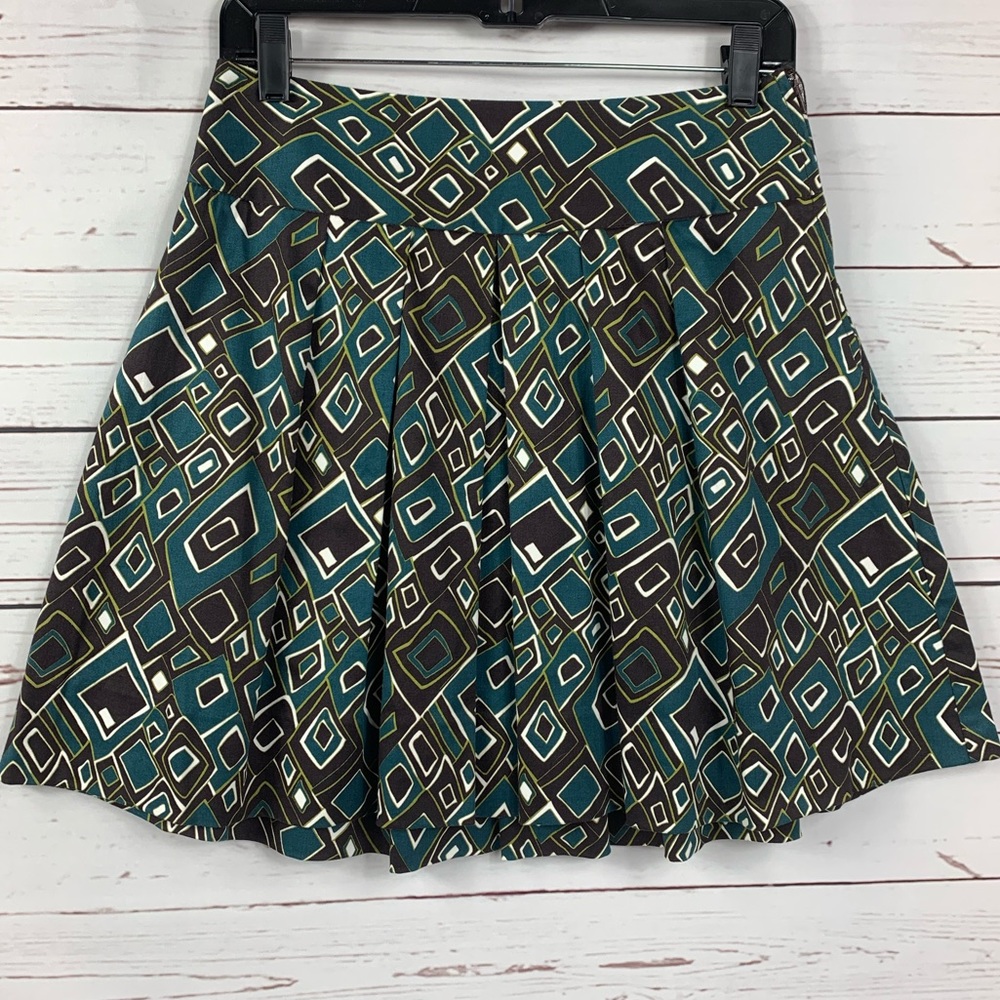 Charlotte Russo Skirt Pleated Flare Cotton Spandex